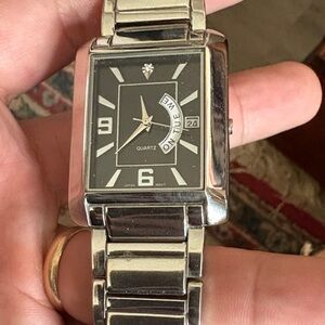 Silver and Black Men's Quartz Watch